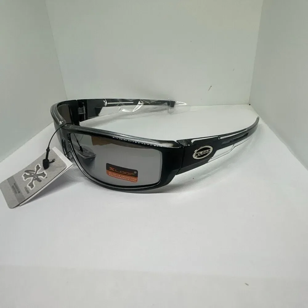 X-Loop Mirrored Wraparound Sport Sunglasses UV400 Protection Durable Streetwear